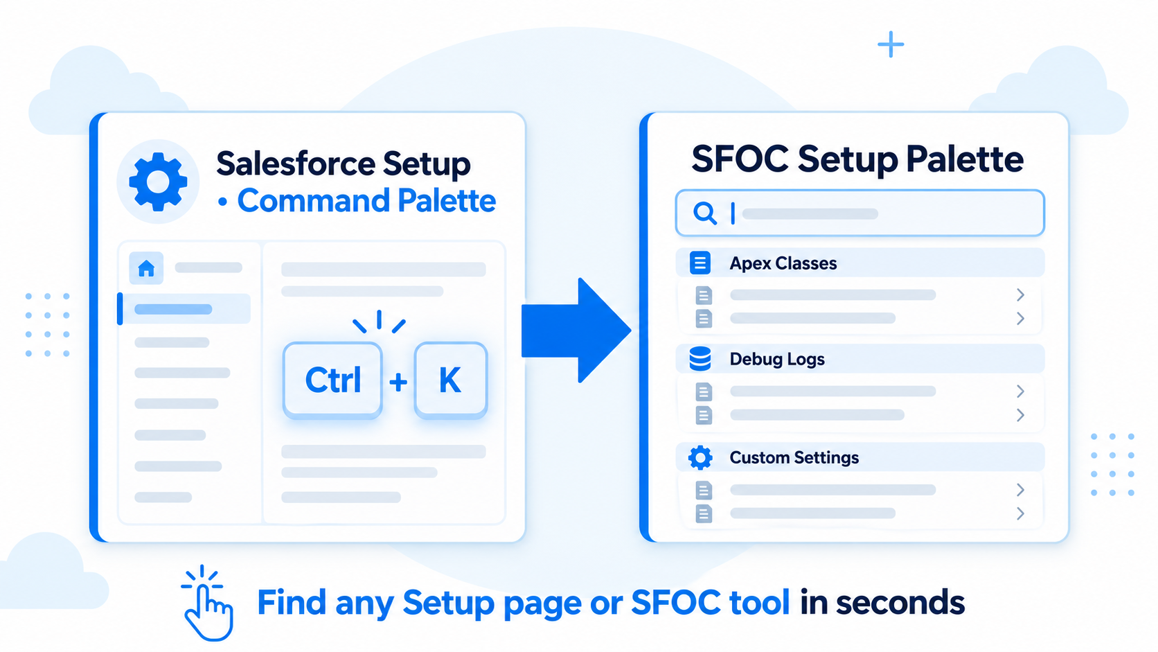 Paleta de comandos de Setup en Salesforce